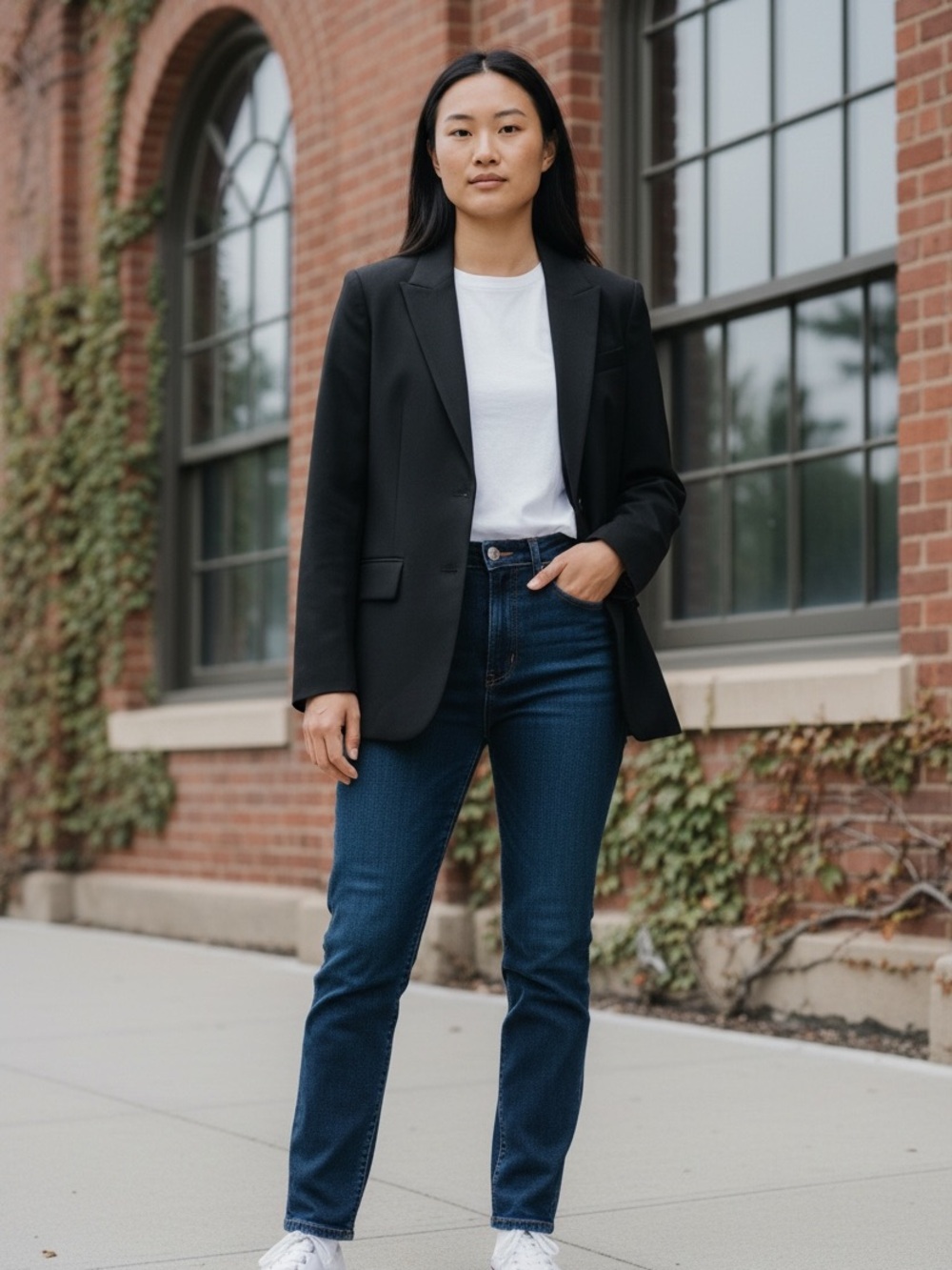 H&M Black Women's Oversized Blazer Jacket